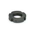 J.W. Winco Slotted Spanner Lock Nut, M24-1.50, Steel, Class 5, Blackened 240XSNA